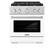 Front. ZLINE - ZLINE 30" Paramount Dual Fuel Range with 4 Burners and Convection Oven (SDR-WM-30) - Black Matte.
