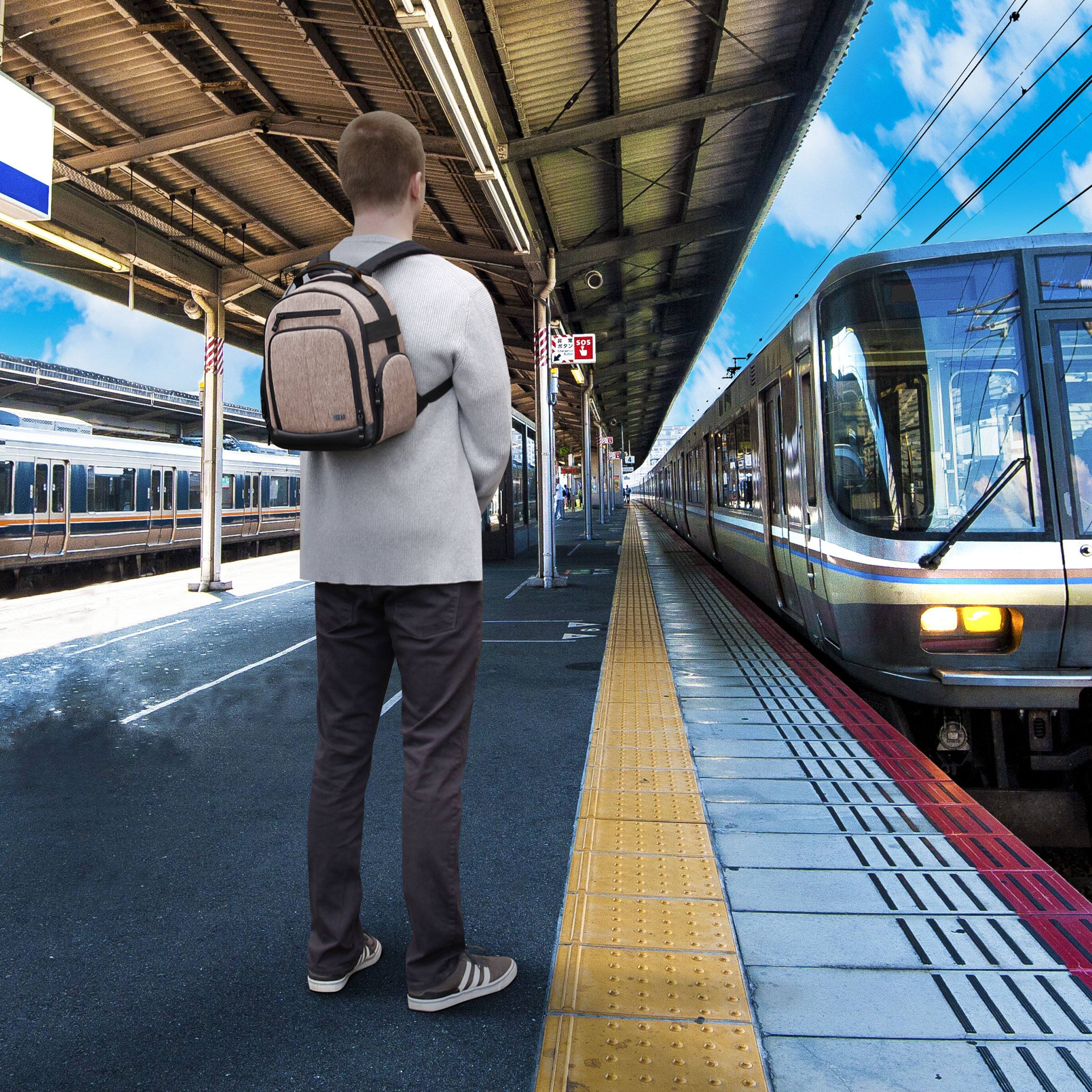 Alt View 4. USA Gear - Camera Backpack with Customizable Interior Storage and Weather Resistant Bottom.