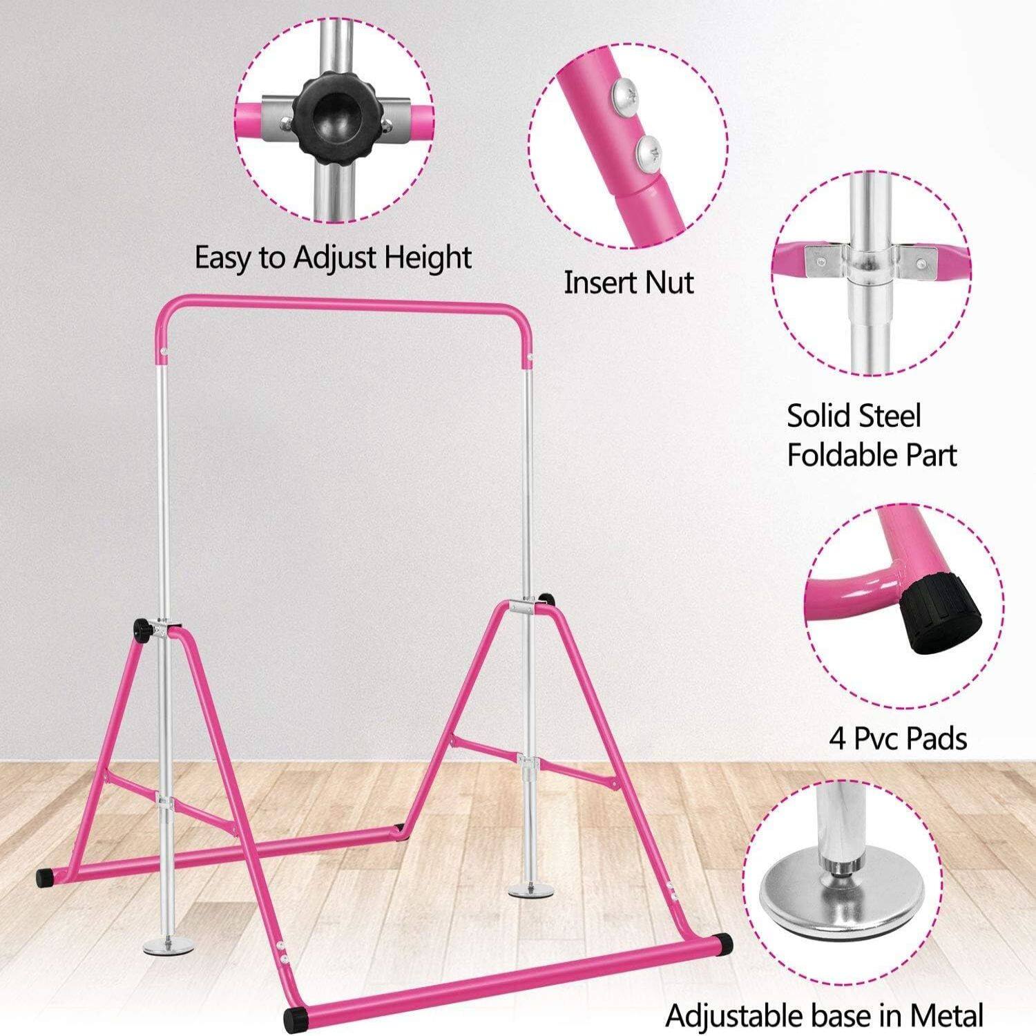 Easy to Adjust Height  
Insert Nut  
Solid Steel Foldable Part  
4 Pvc Pads  
Adjustable base in Metal
