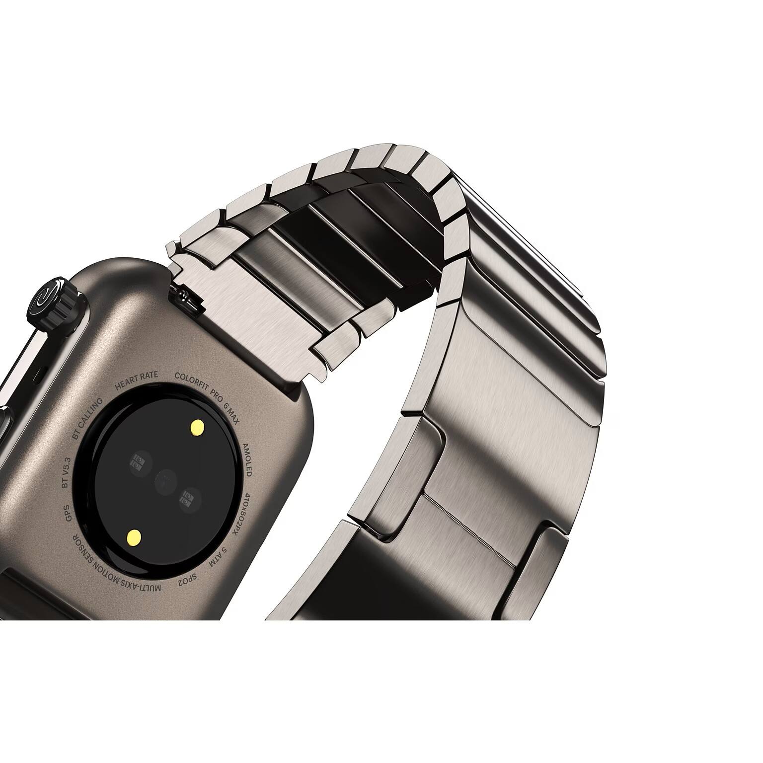 Sure, here is the corrected and grouped text:

- **Heart Rate**
- **ColorFit Pro GMAX**
- **Calling**
- **BT V5.3**
- **1.0 AMOLED**
- **410x502PX Sensor**
- **GPS**
- **SATM**
- **#OSNES**
- **NOLONSIV-LEM**
- **Motion Multi-Axis**
- **SPO2**