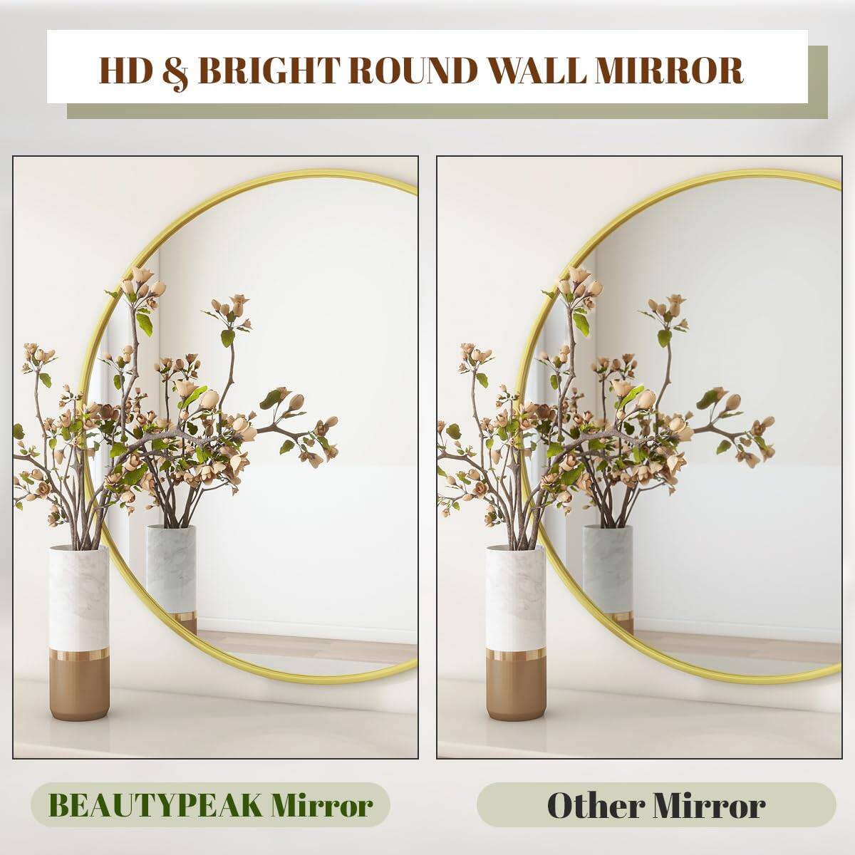 HD & BRIGHT ROUND WALL MIRROR

BEAUTYPEAK Mirror

Other Mirror
