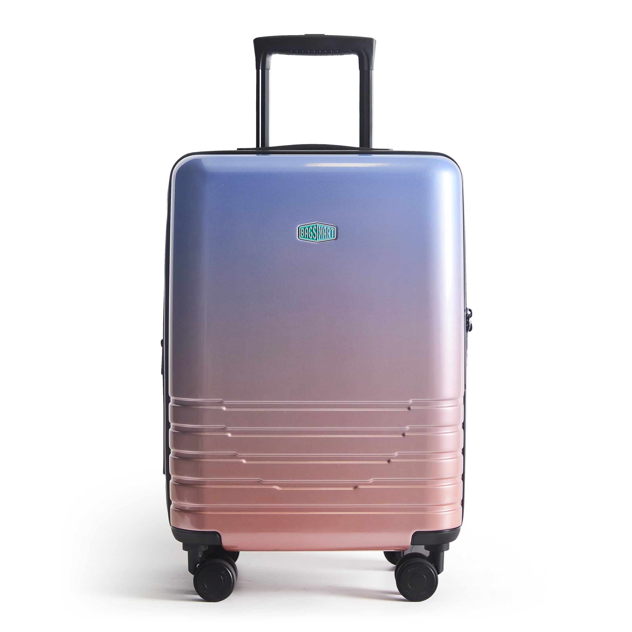 Bagsmart - Getaway 20" Carry-On Luggage, Expandable Hardside Suitcase with 15.6 Inch Laptop Compartment & Spinner Wheels - Pink&Blue