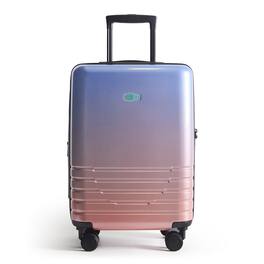 Bagsmart - Getaway 20" Carry-On Luggage, Expandable Hardside Suitcase with 15.6 Inch Laptop Compartment & Spinner Wheels - Pink&Blue