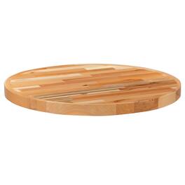 Emma + Oliver - Round Butcher Block Style Table Top - Restaurant Table Top - Natural