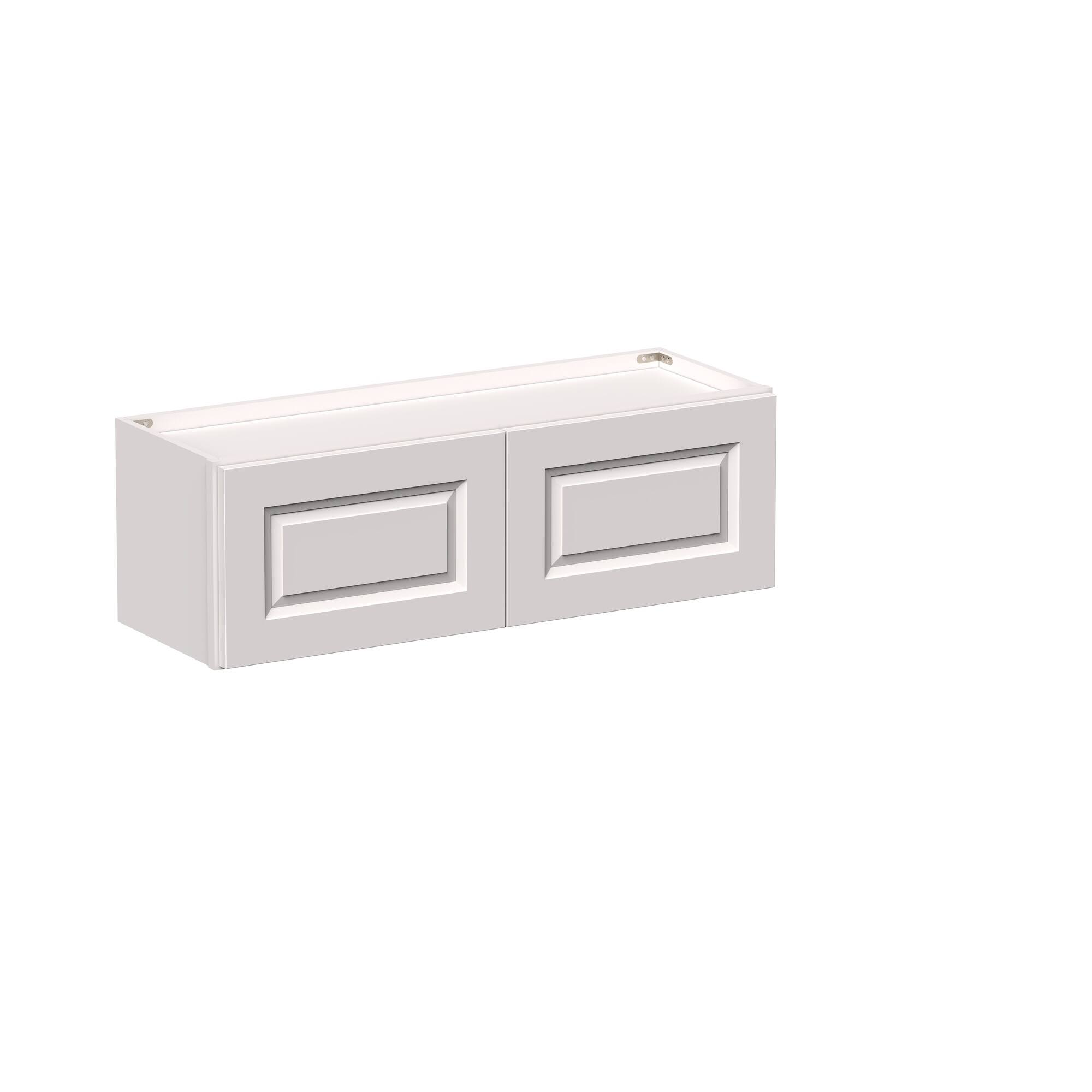 Angle. Boyel Living - 36-in W x 12-in H x 12-in D Shaker RTA Kitchen Wall Cabinet with Soft-Close Doors - Glacier White.