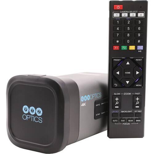 CAMERA SELECT 1 2 3 4  
STD 1 REV 2 3 4 5 6 7 8 9 * 0 #  
F1 F2 F3 F4  
PRESET RESET HOME  
P T Z OPTICS  
4K MENU  
SLOW ZOOM FAST  
+ +  
UR SET BACKLIGHT PIT RST AUTO FAR NEAR MAOA FOCUS