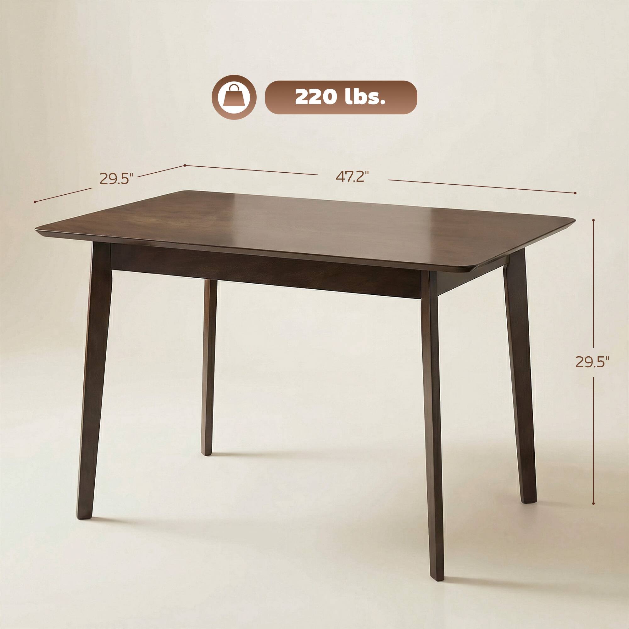 220 lbs.  
29.5"  
47.2"  
29.5"