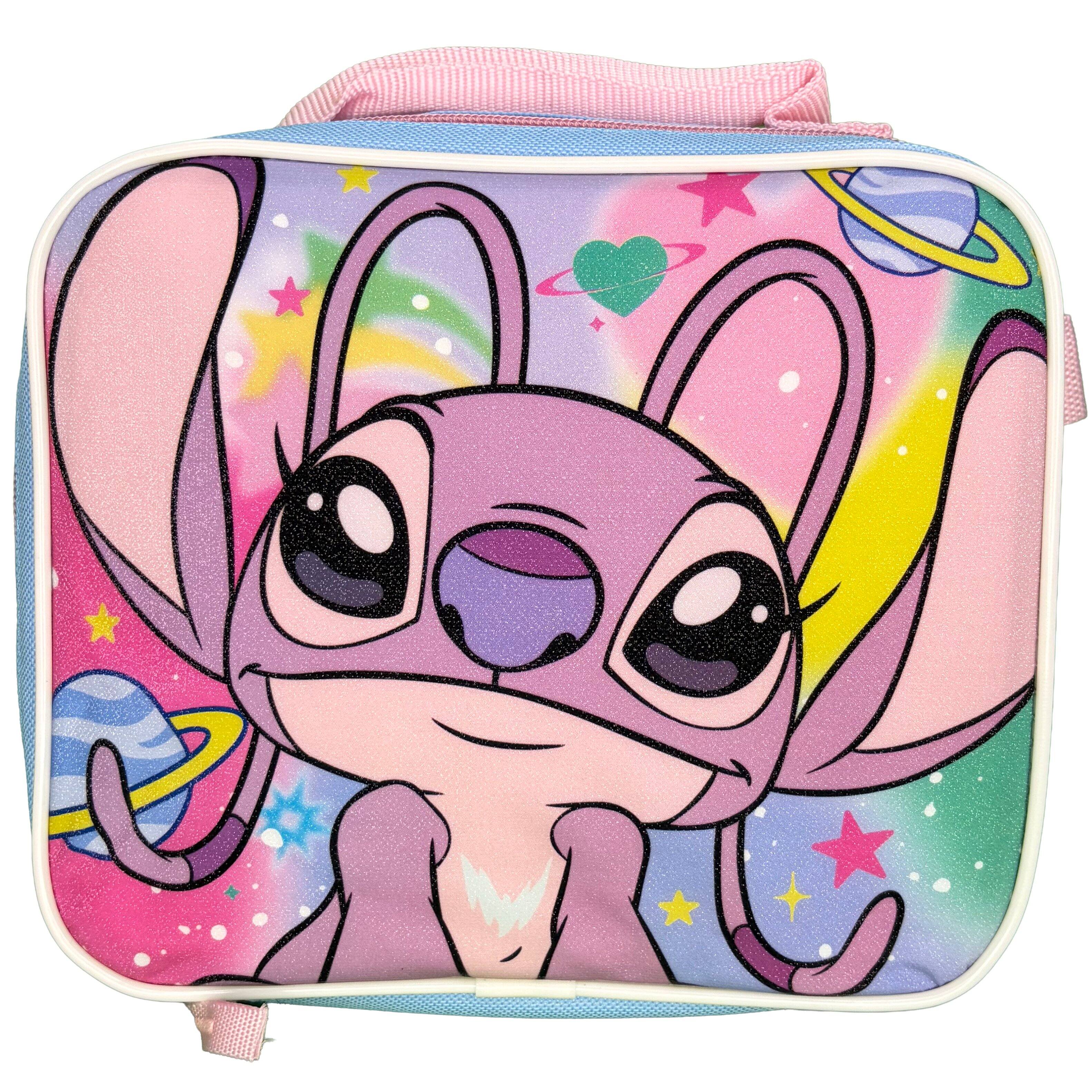 Alt View 5. Disney - Disney Stitch and Angel 16" Shoulder Backpack for School with Rectangular Lunch Bag, For Girls - Assorted Pre-Pack.