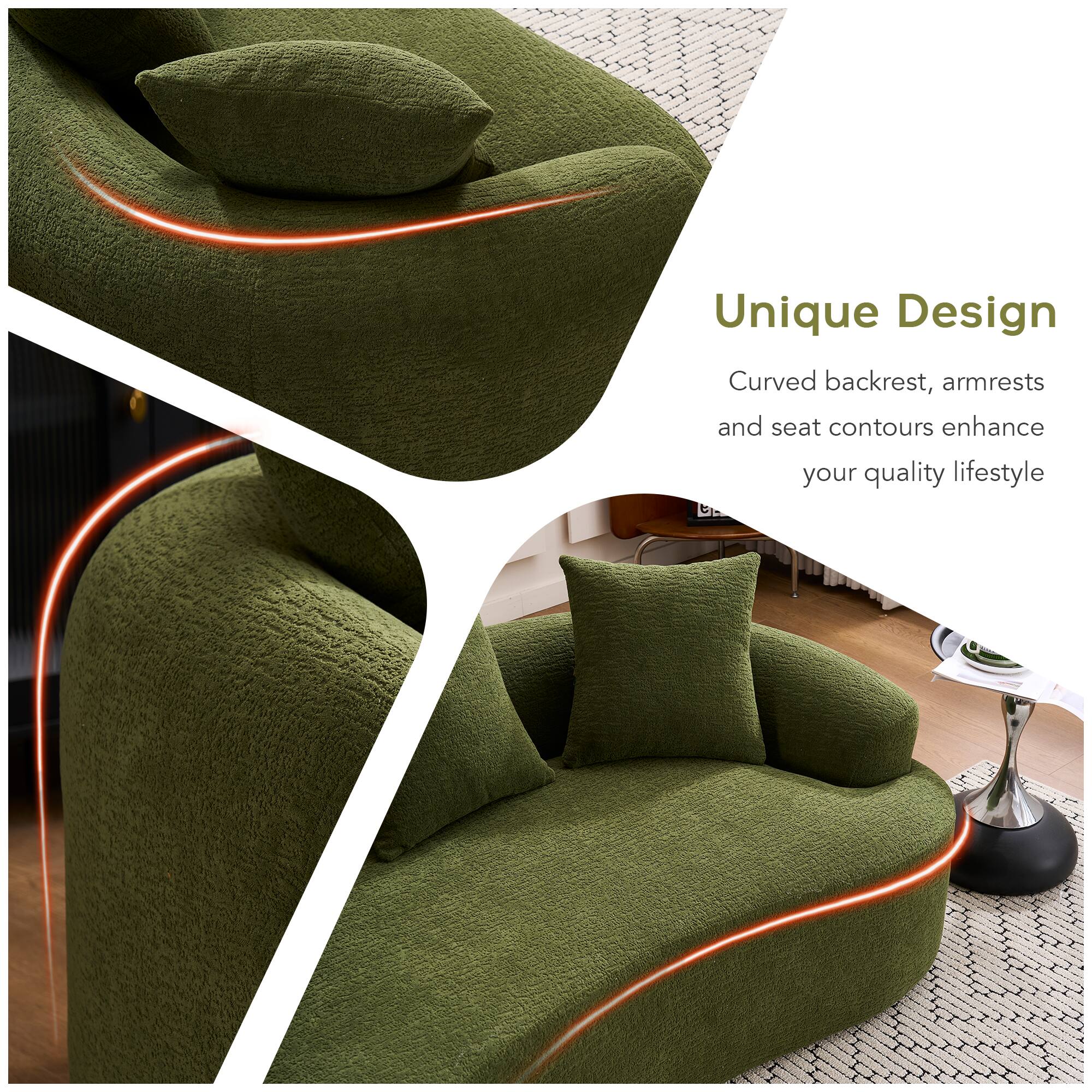 Unique Design

Curved backrest, armrests and seat contours enhance your quality lifestyle