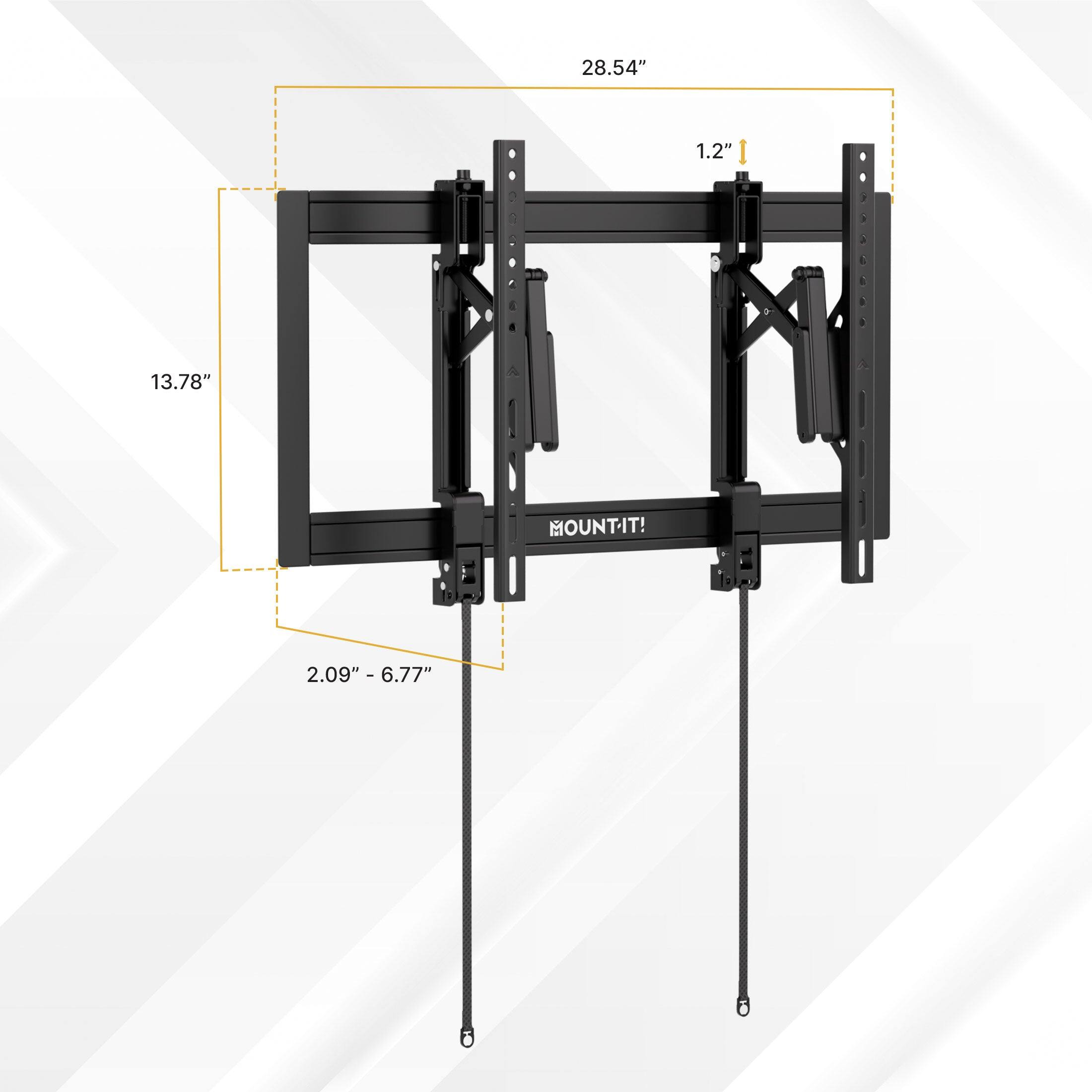 28.54" 1.2" 13.78" MOUNT-IT! 2.09" - 6.77"