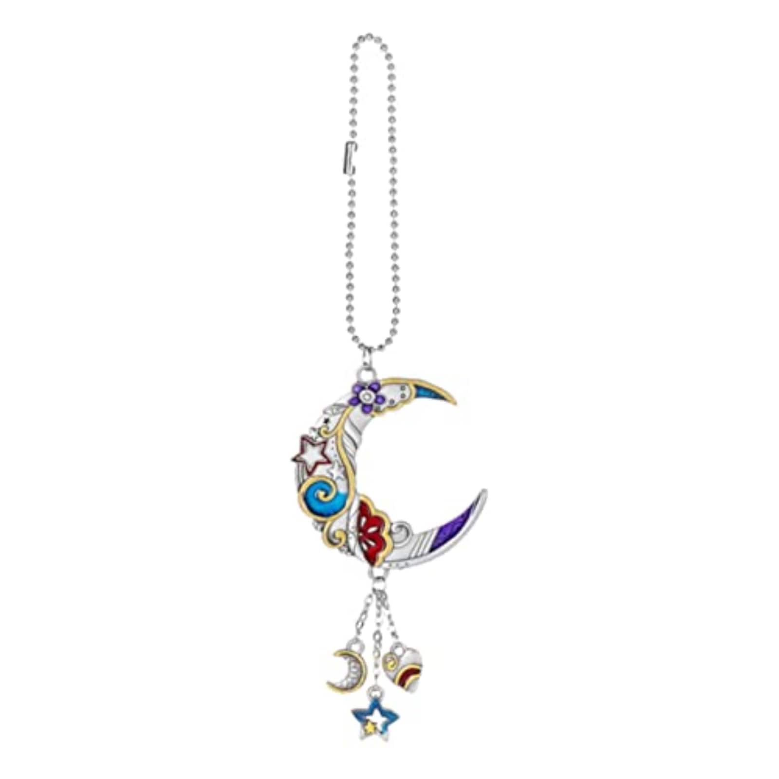 Ganz - Multi Color Moon Car Charm 7.5 inches with Chain - Silver price history on PriceWatchPro