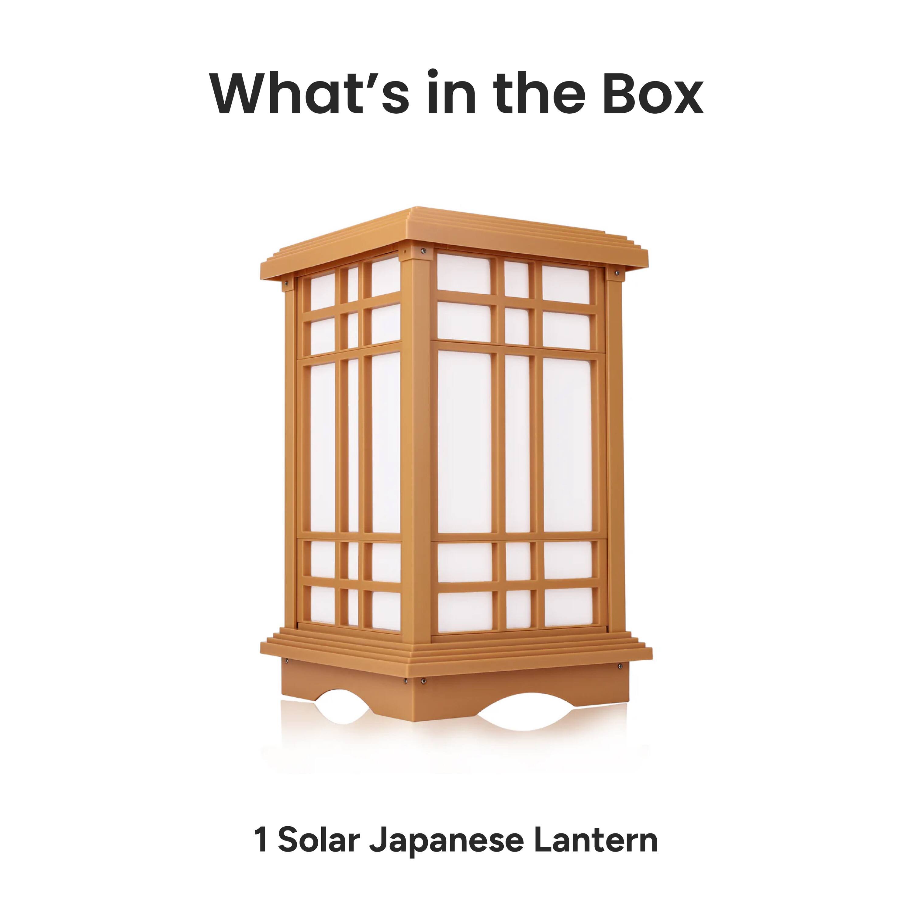 What's in the Box: 1 Solar Japanese Lantern