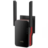 Cudy AX3000 Dual Band Wi-Fi 6 Extender & Repeater, 3000 Sft., 70 Devices, 802.11ax, 160MHz, MU-MIMO, OFDMA, WPA3, Black - Black - Front_Zoom
