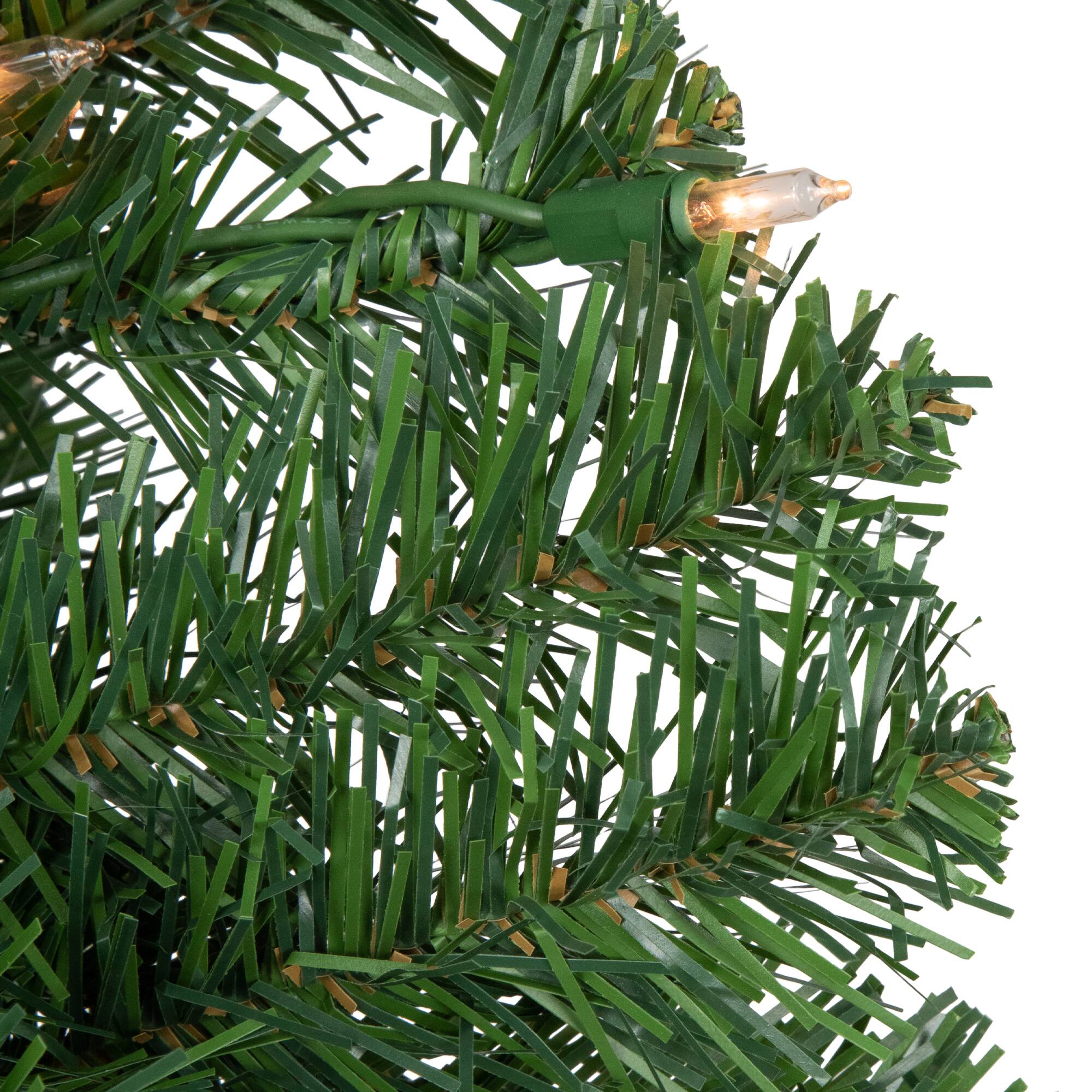 Alt View 1. Northlight - 6' x 20" Pre-Lit Traditional Green Pine Pencil Artificial Christmas Tree - Clear Lights - Green.