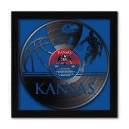 Sporticulture - Kansas Jayhawks Framed 13" x 13" Vinyl Record Art Print - Blue