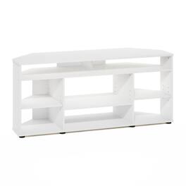 Furinno - Jensen Corner TV Stand TV up to 55 Inches - White