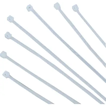 Front. Tripp Lite - Eaton Tripp Lite Series 7.5" Nylon Cable Ties - 100-Pack - 40lb Strength - Gray.