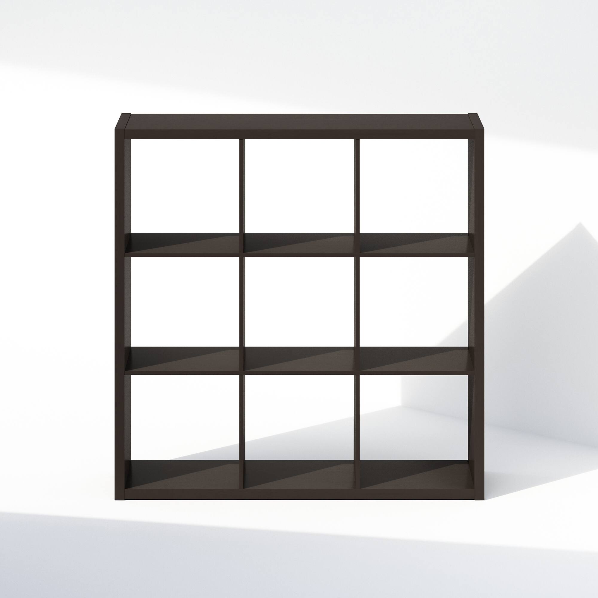 Alt View 2. Furinno - Cubic Open Back Multipurpose Clothing & Closet Storage Organizer Shelf, 9-Cube - Dark Oak.