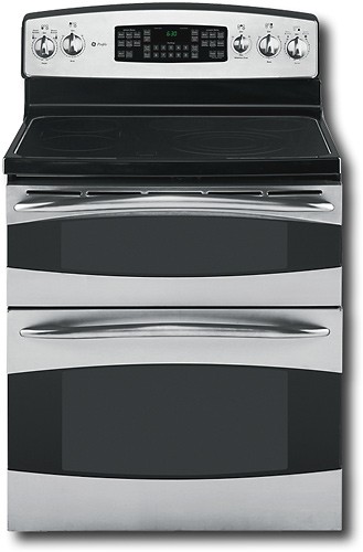  GE - Profile 30&quot; Self-Cleaning Freestanding Electric Double Oven Range - Stainless-Steel