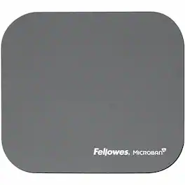 Fellowes - Mouse Pad with Microban Protection, 9 x 8, Graphite - Black