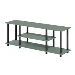 FurniFact - Sage 3-Tier Entertainment Center, TVs up to 50 Inches, Engineered Wood - Green