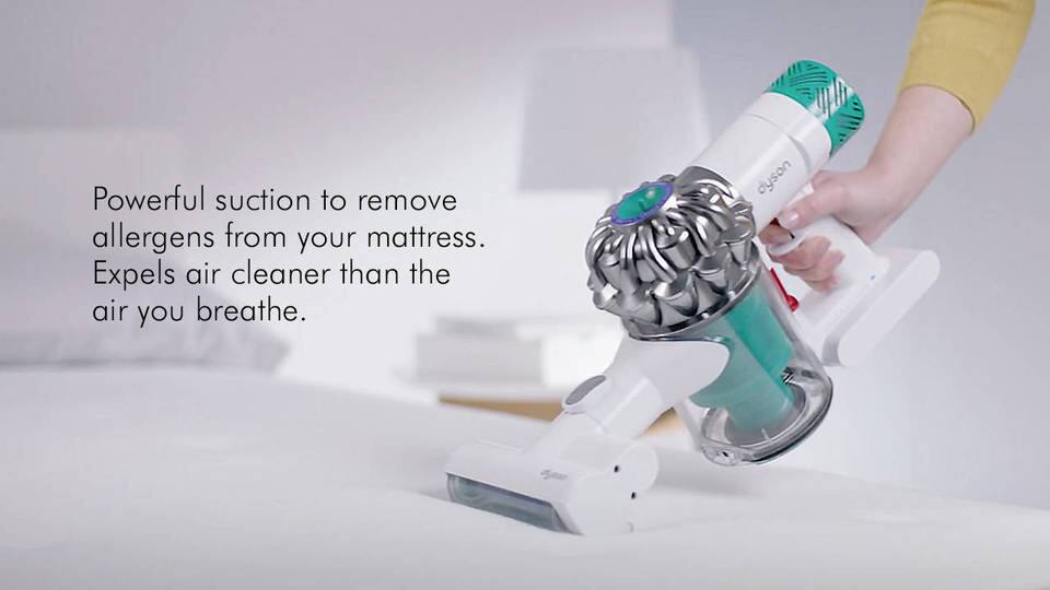 Best Buy Dyson V6 Mattress Bagless Cordless Hand Vac White/Nickel/Teal