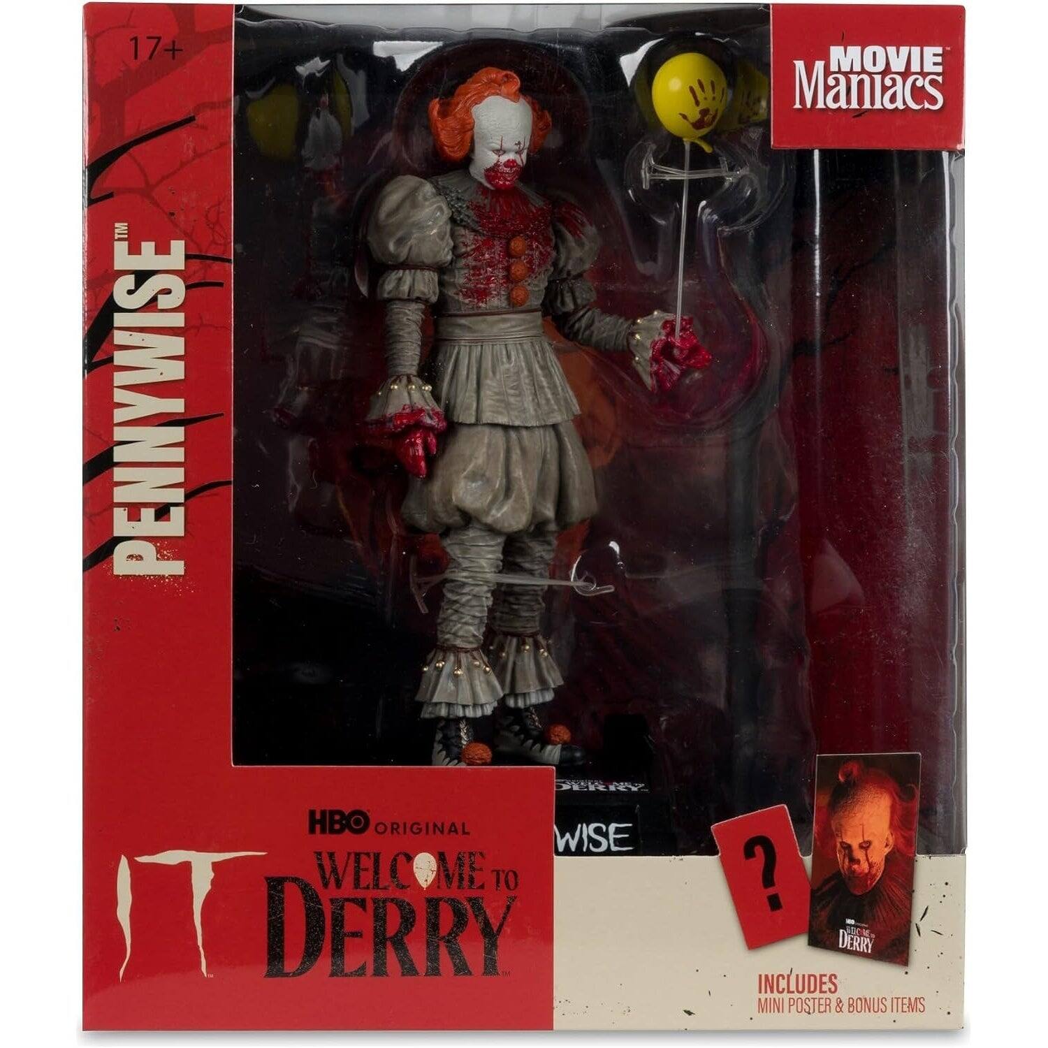 McFarlane Toys: Movie Maniacs Welcome to Derry IT - Pennywise Figure - Bloody