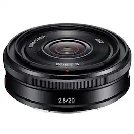 Bundle - Sony - E 20mm f/2.8 Lens, Black, with 49mm Digital Essentials Filter Kit and 15x15" Lens Wrap