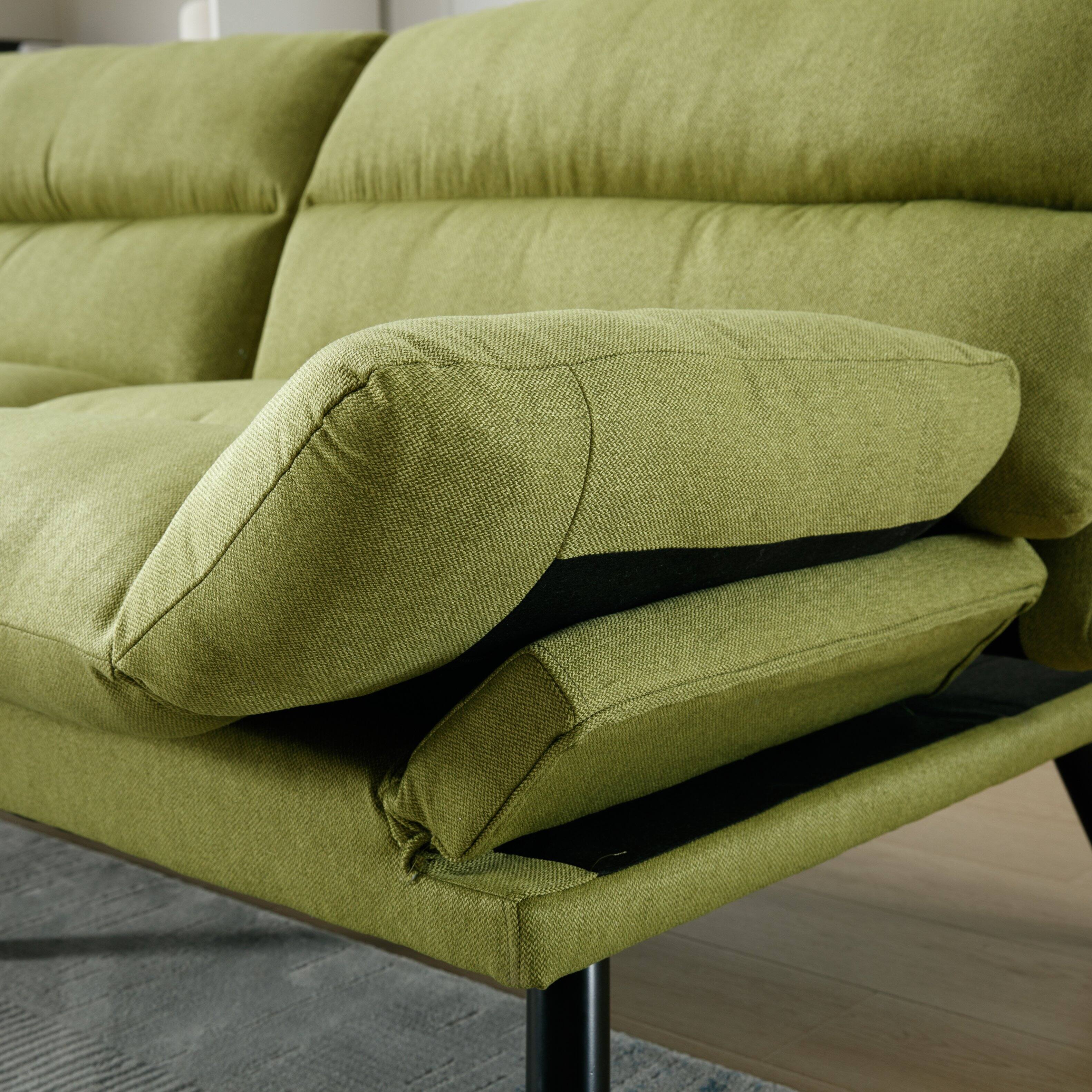 Alt View 8. Tiramisubest - Bedroom furniture,Living room furniture,sofa with thick cushion,Sofa bed,Sleeper sofa with metal feet,Green - Green.