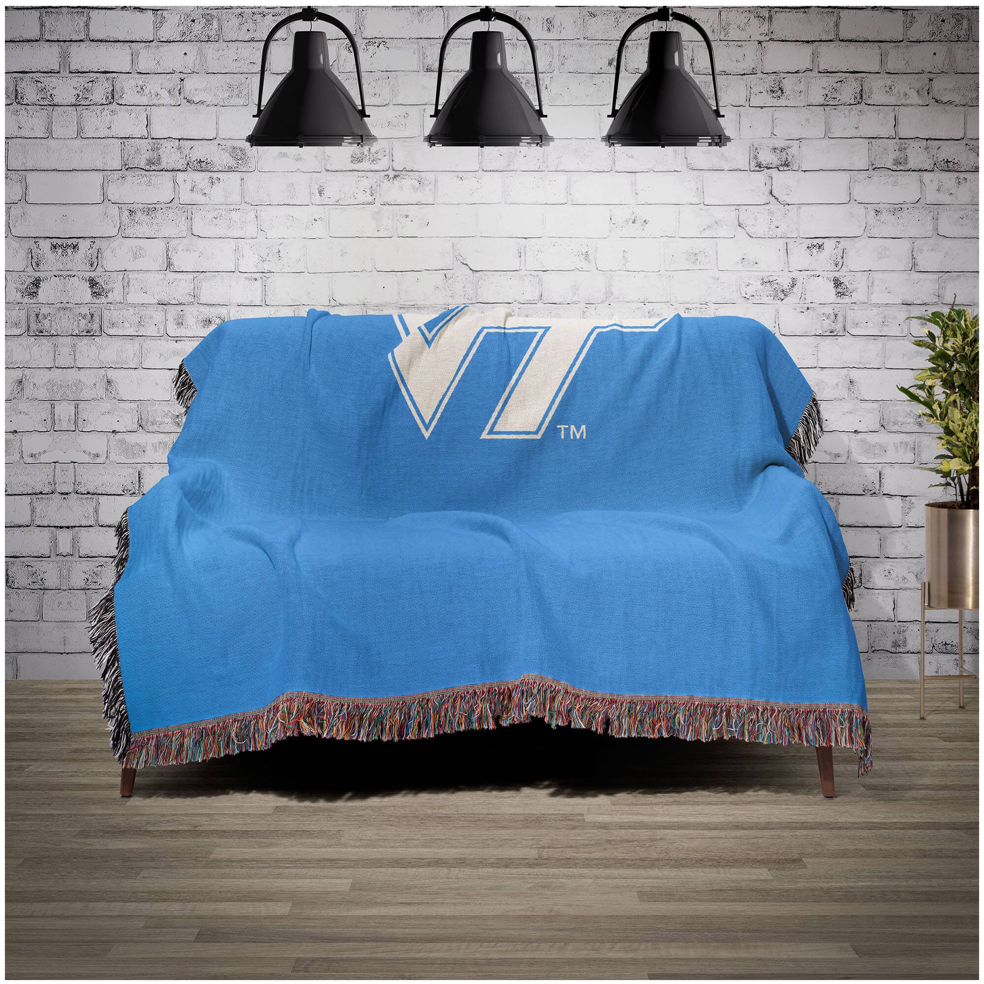 Alt View 1. Chad & Jake - Virginia Tech Hokies Woven Blanket - Blue.