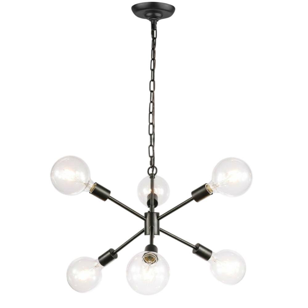 Living District - Nolan 6 light pendant - Black price history on PriceWatchPro