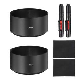 Unique Bargains - 2pcs Lens Hood Shade, 67mm Long-focus Metal Camera Cap Shade with Cleaning Cloth & Pen - Black