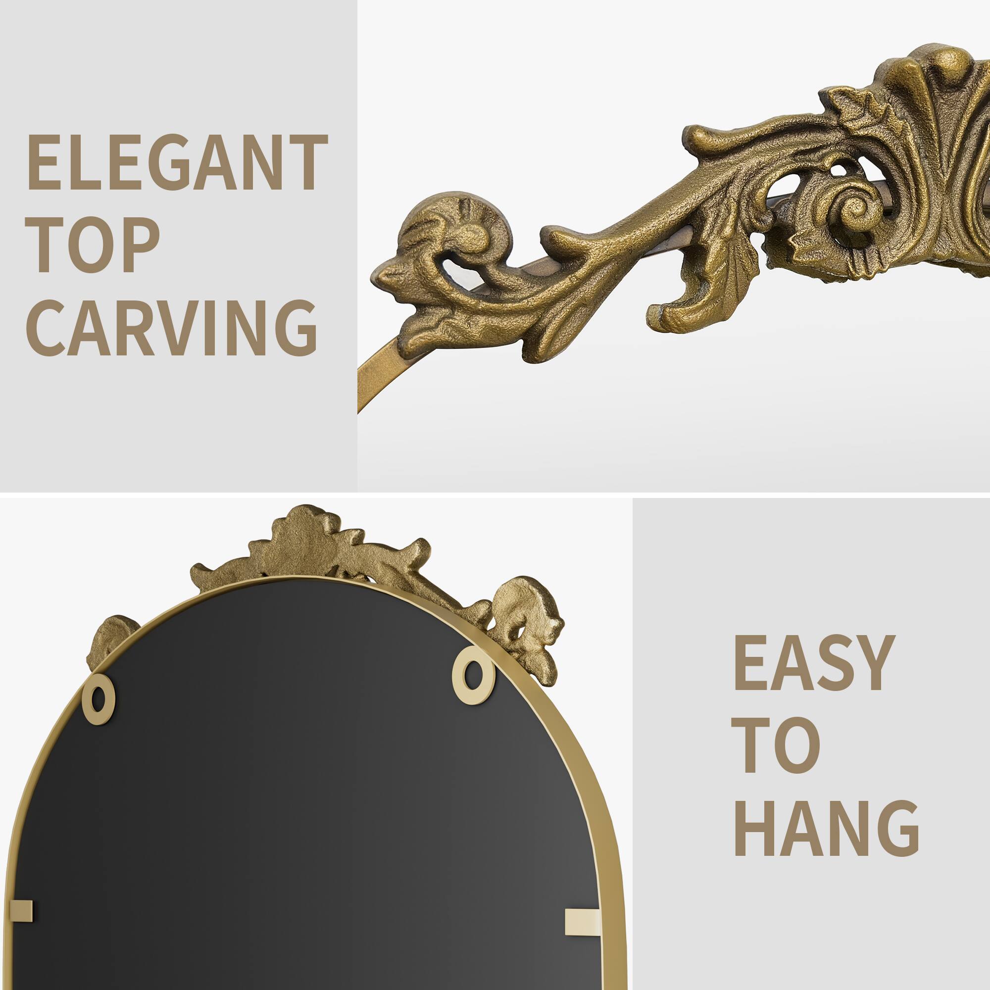 ELEGANT TOP CARVING  
EASY TO HANG