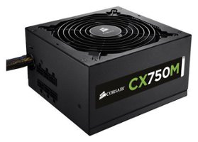 CORSAIR - CX Series Modular CX750M 750W 80 Plus Bronze ATX Power Supply - Black - Front_Standard