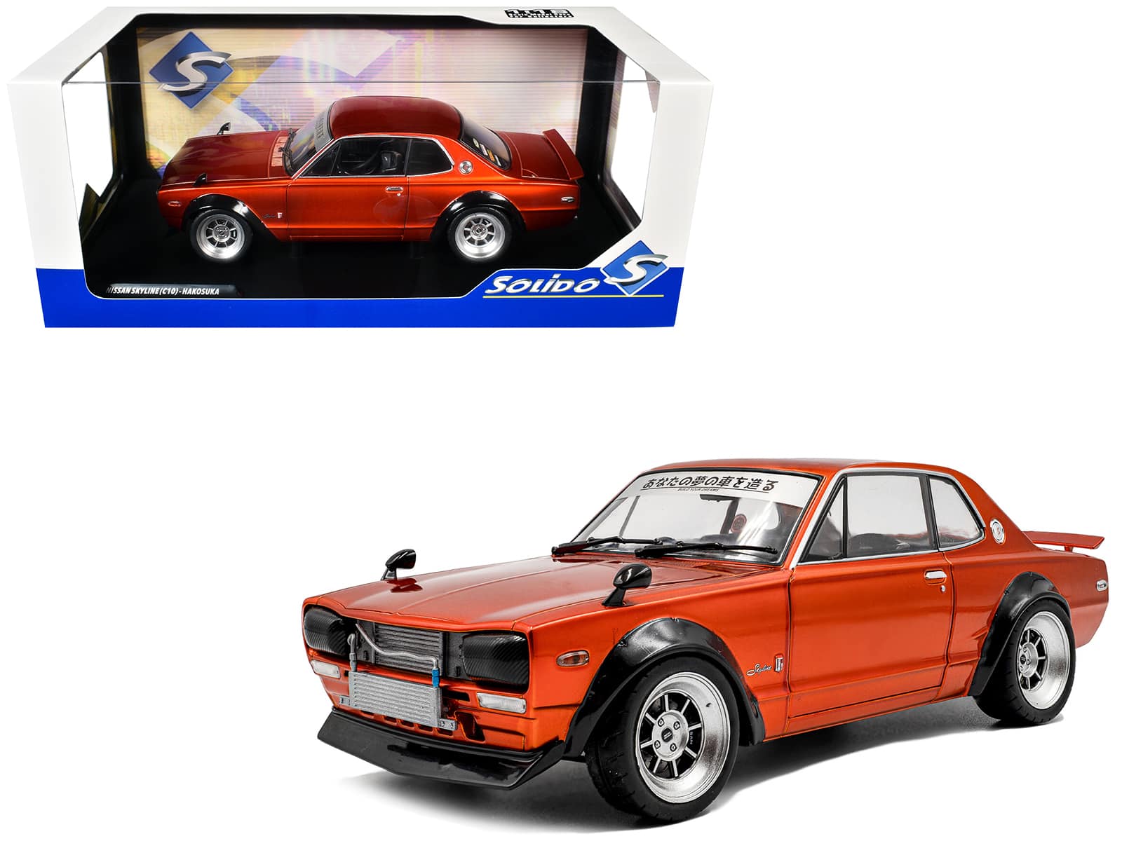 1970 Nissan Skyline (C10) Hakosuka RHD (Right Hand Drive) Orange Metallic 1/18 Diecast Model Car by Solido price history on PriceWatchPro