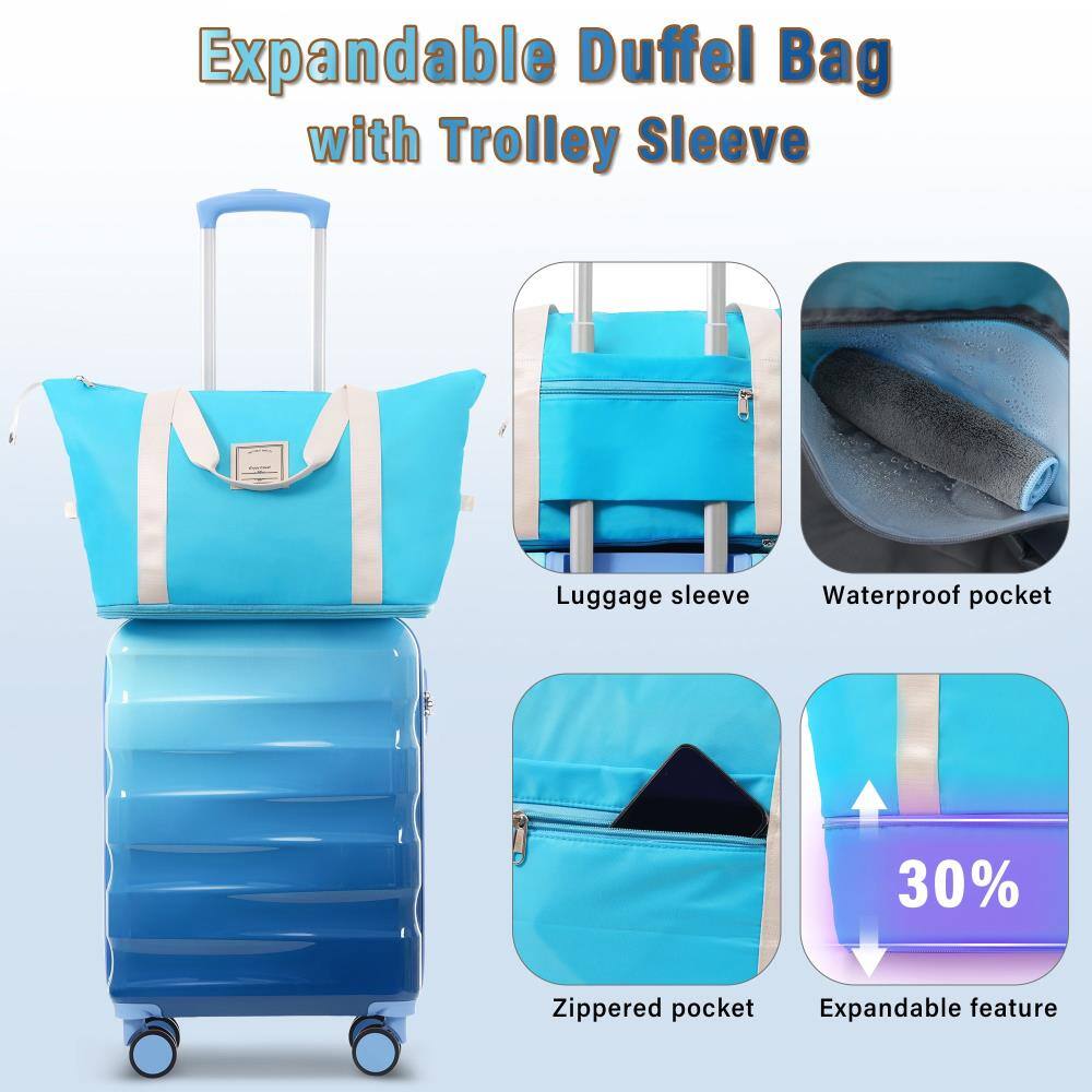 Expandable Duffel Bag with Trolley Sleeve

- Luggage sleeve
- Waterproof pocket
- Zippered pocket
- 30% Expandable feature