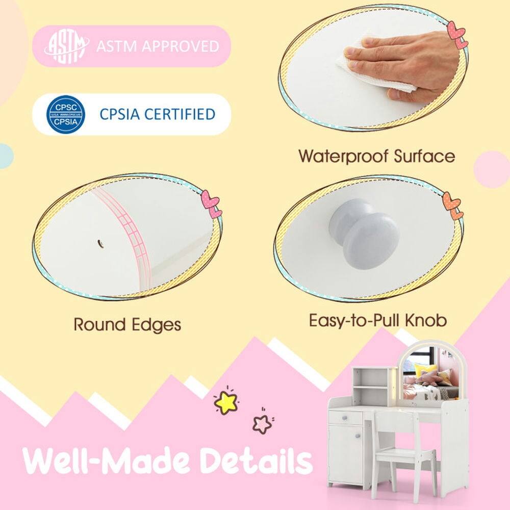 ASTM APPROVED  
CPSIA CERTIFIED  
Waterproof Surface  
Round Edges  
Easy-to-Pull Knob  
Well-Made Details