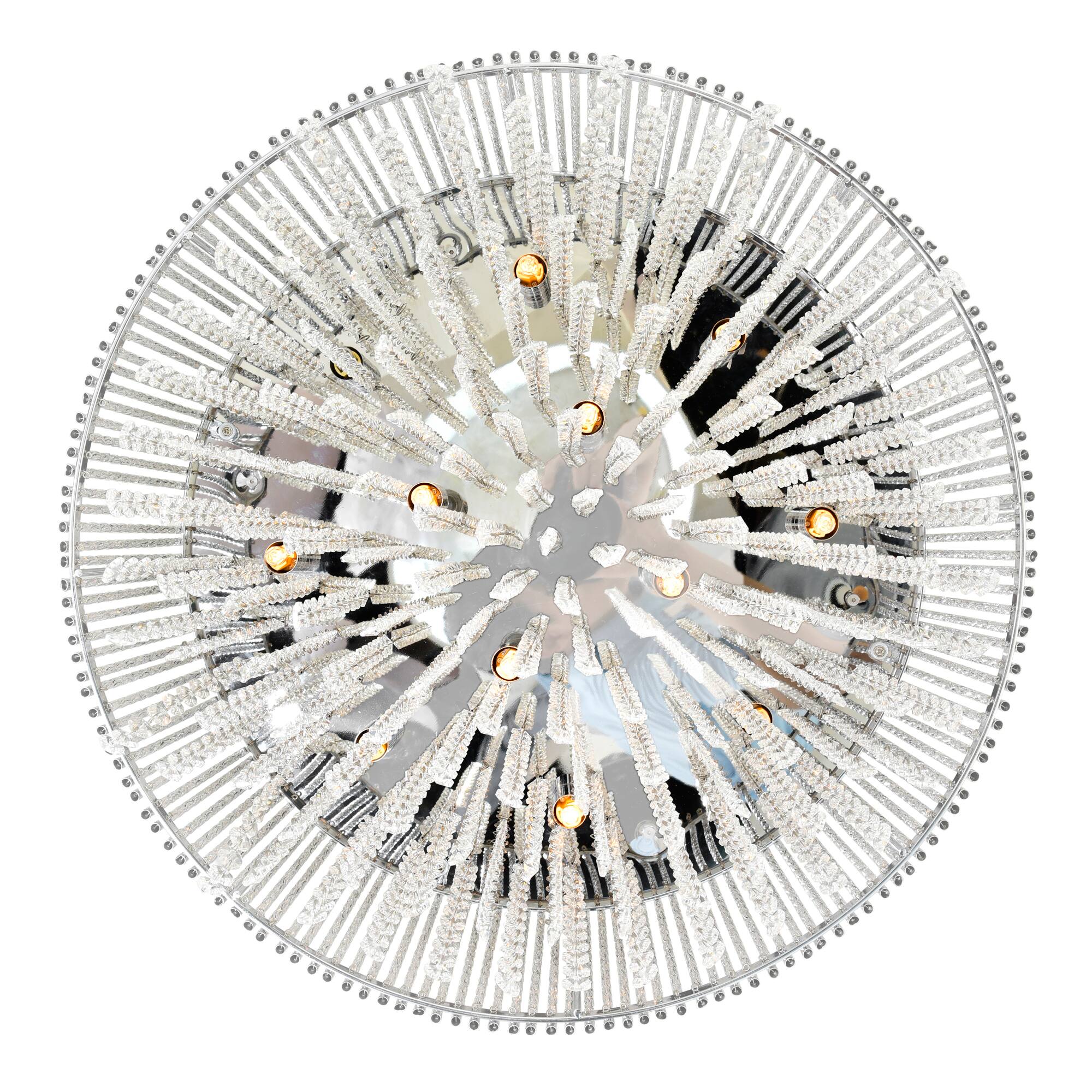 Alt View 1. CWI Lighting - Claire 12 Light Drum Shade Chandelier With Chrome Finish - Chrome.