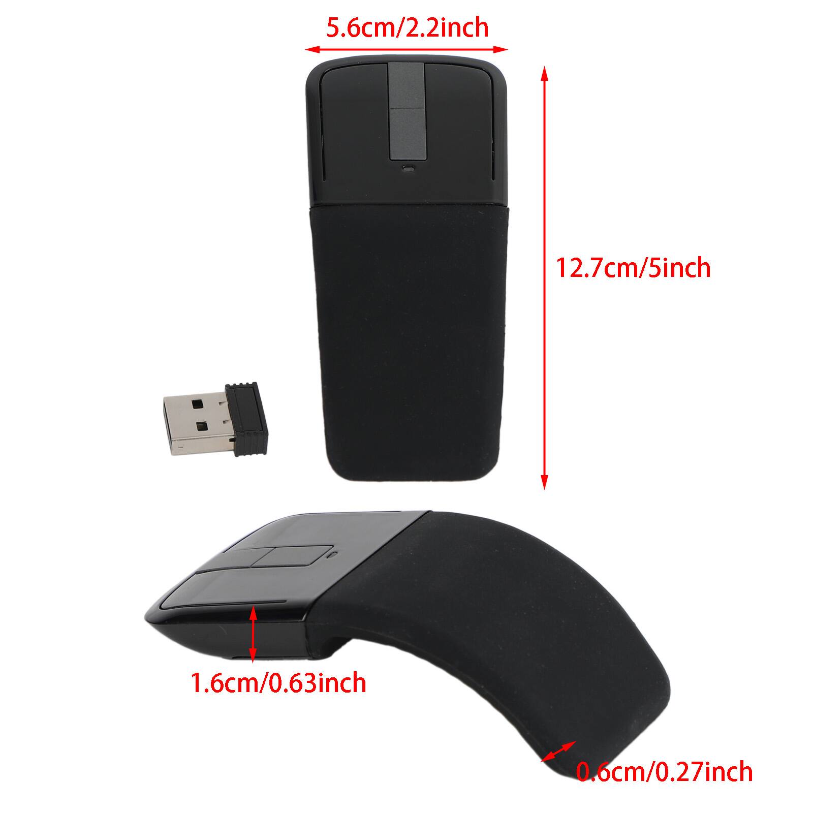 5.6cm/2.2inch  
12.7cm/5inch  
1.6cm/0.63inch  
0.6cm/0.27inch