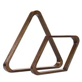 GSE Games & Sports Expert - Solid Wood 8-Ball Triangle and 9-Ball Diamond Ball Racks for 2-1/4" Pool Balls, Pool Ball Rack - Espresso
