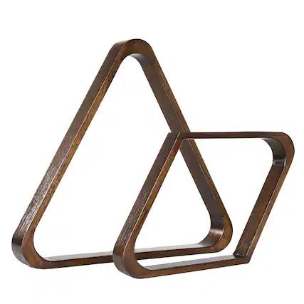Front. GSE Games & Sports Expert - Espresso Solid Wood 8-Ball Triangle and 9-Ball Diamond Ball Racks for 2-1/4" Pool Balls, Pool Ball Rack - Espresso.