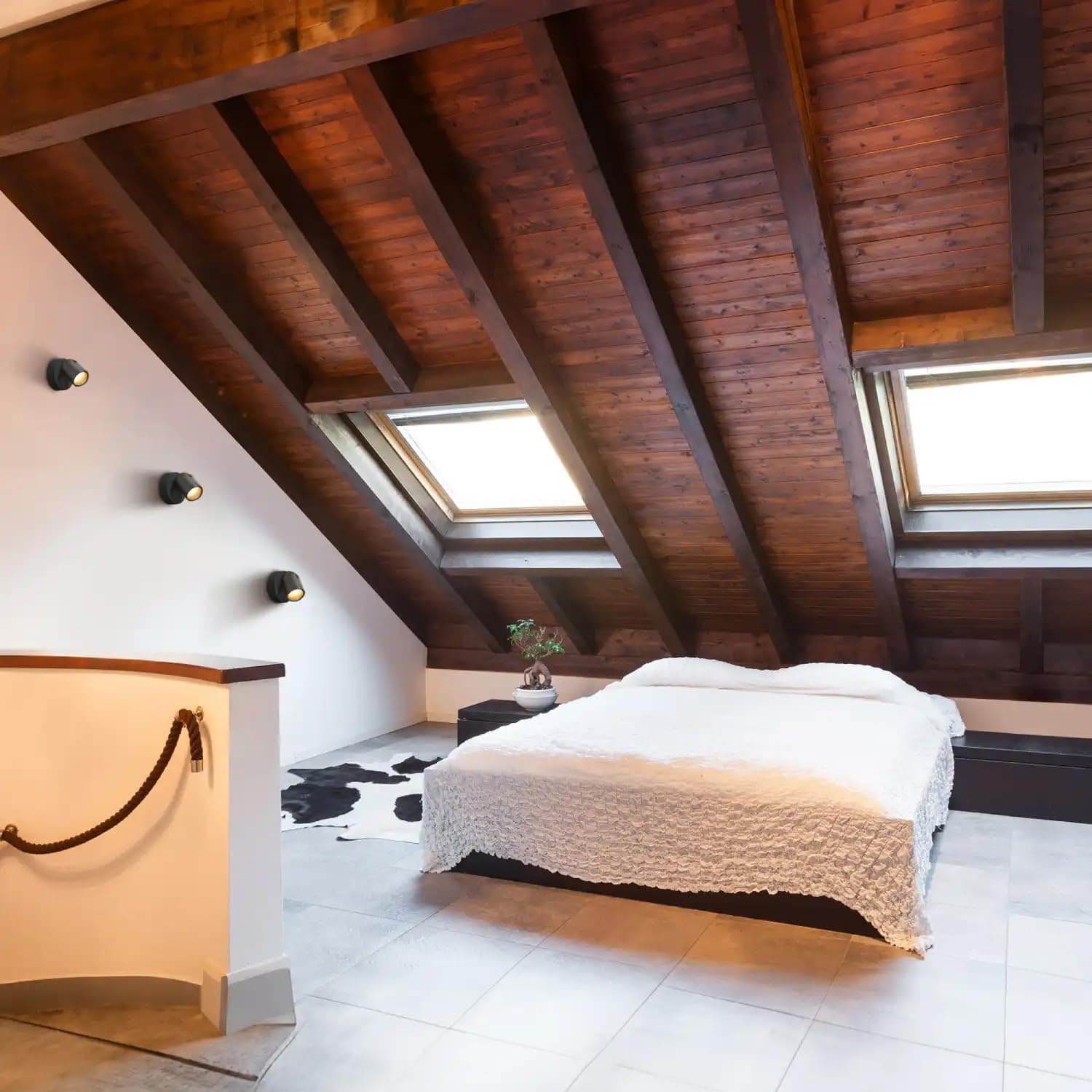 Alt View 3. FINEAK - 11W Black Dimmable Flush Mount Ceiling Spotlight 3000K.