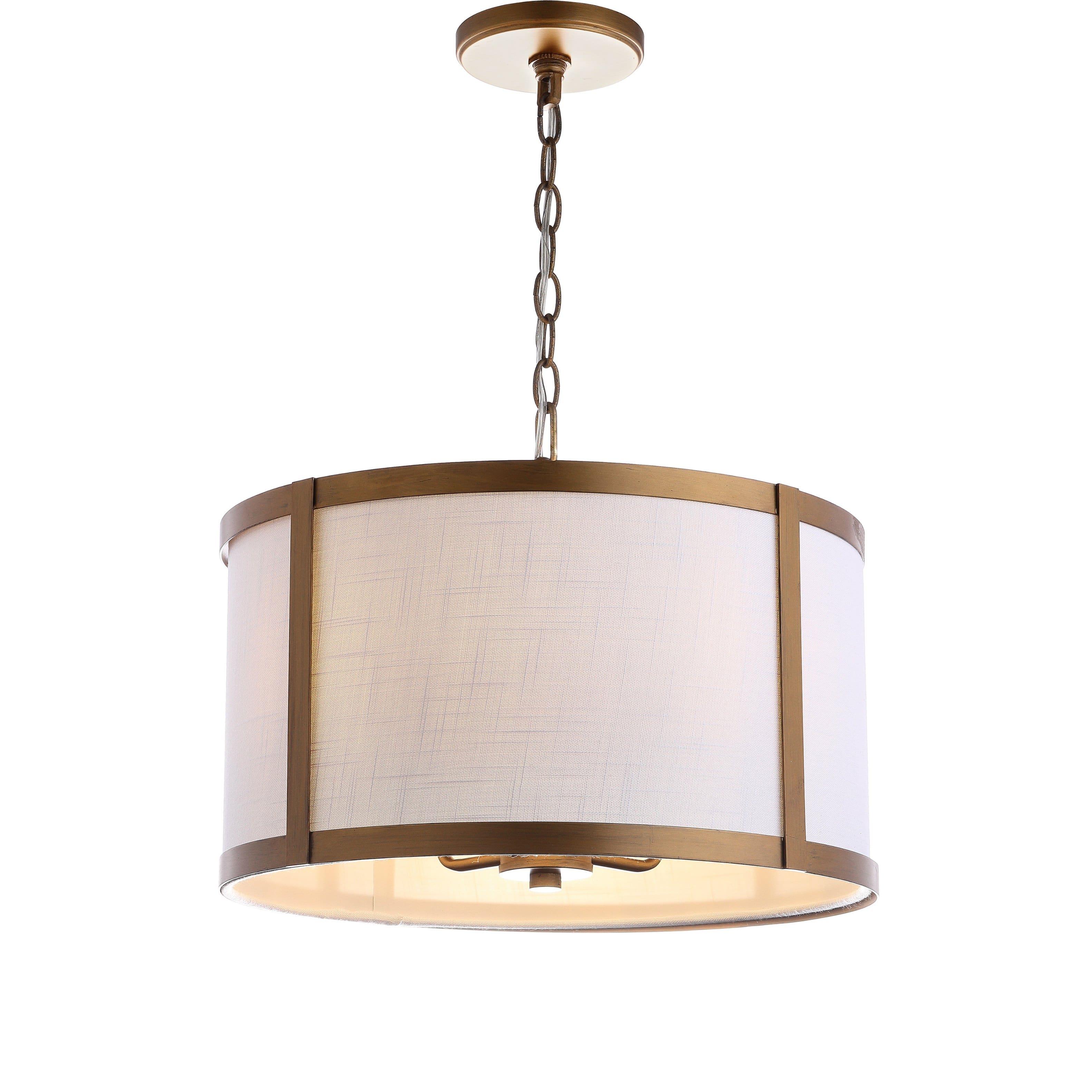 "Jonathan Y - Thatcher 17"" Metal LED Pendant Light, /White - Gold" price history on PriceWatchPro