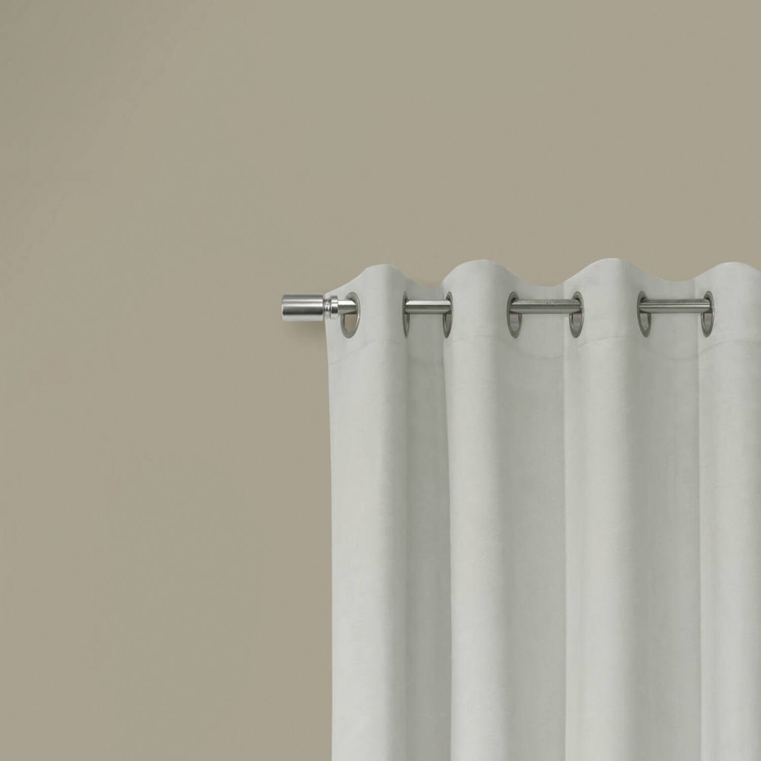 Left. Commonwealth Home Fashions - Thermaplus Navar Blackout Window Treatment Grommet Curtain Panel for Bedroom Livingroom 54" x 108" White - White.