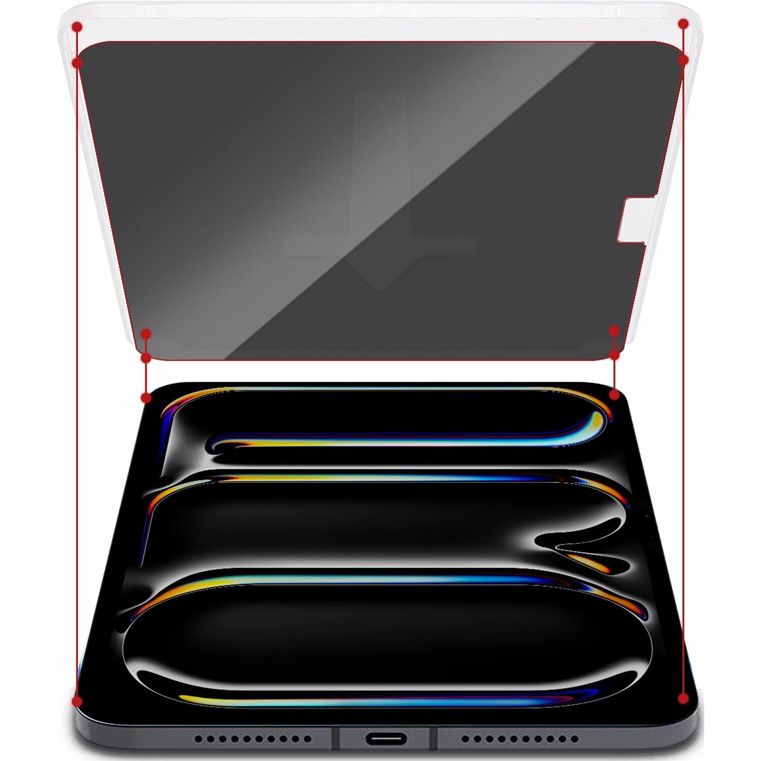 Alt View 12. SaharaCase - Easy Apply Tempered Glass Screen Protector for Apple iPad Pro (M4) 11" 2024 - Privacy.