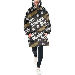 Pegasus - Pittsburgh Steelers 60" x 80" Repeat Logo Hoodie Bloncho - Multicolor