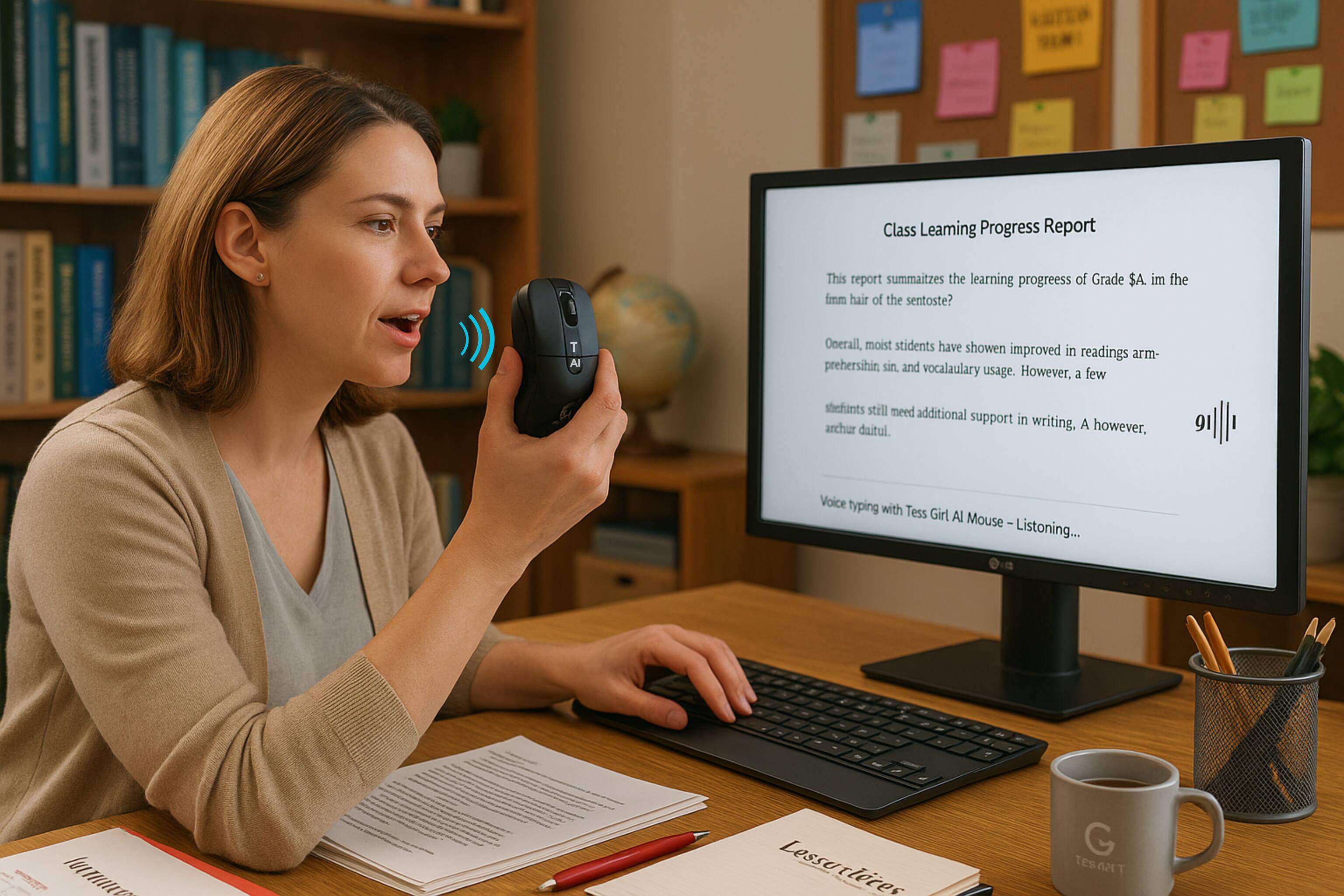 Class Learning Progress Report

This report summarizes the learning progress of Grade $A$. In the first half of the semester, most students have shown improved in reading comprehension, spelling, and vocabulary usage. However, a few students still need additional support in writing. A however, archur daitul.

Voice typing with Tess Girl AI Mouse - Listening...