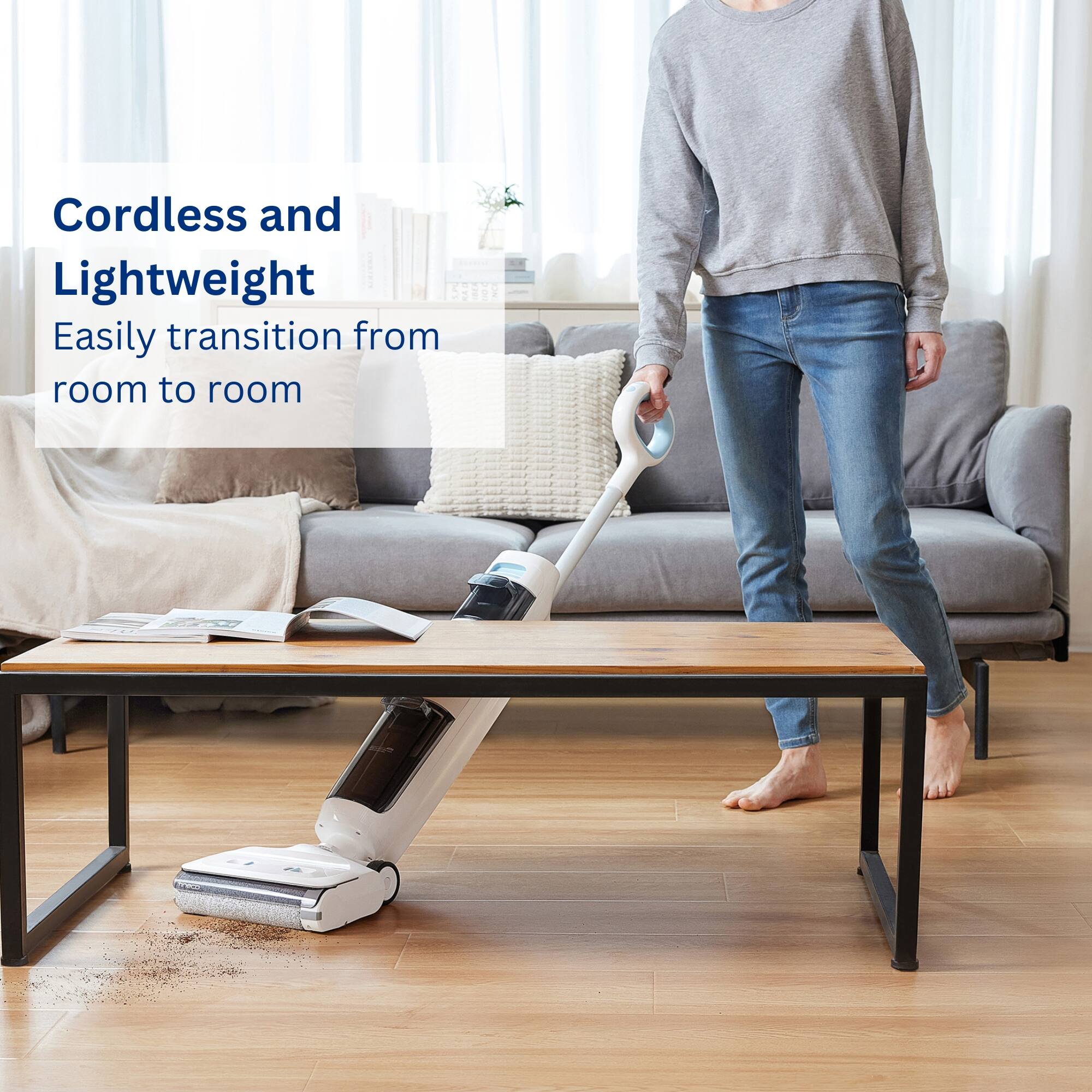 Cordless and Lightweight: Easily transition from room to room.