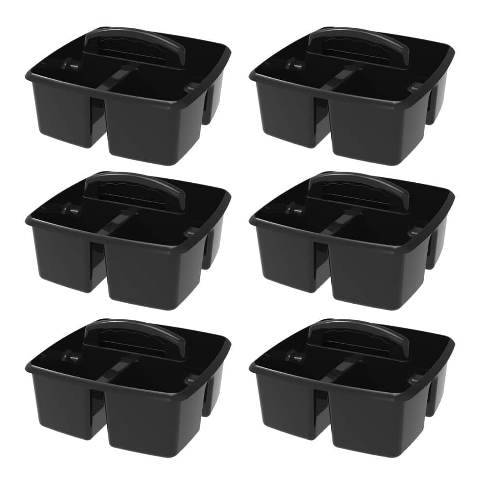 Storex - Small Caddy, Black, Pack of 6