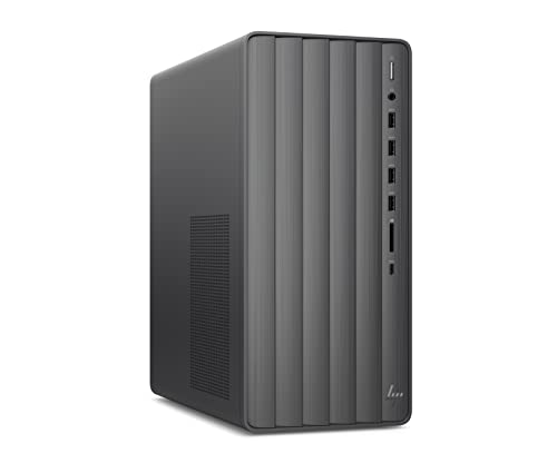 Angle. HP - HP Envy Desktop PC, Intel Core i7-14700, 32 GB RAM, 1 TB SSD, UHD Graphics 770, Windows 11 Pro, TE01-5002 (2024) - black.